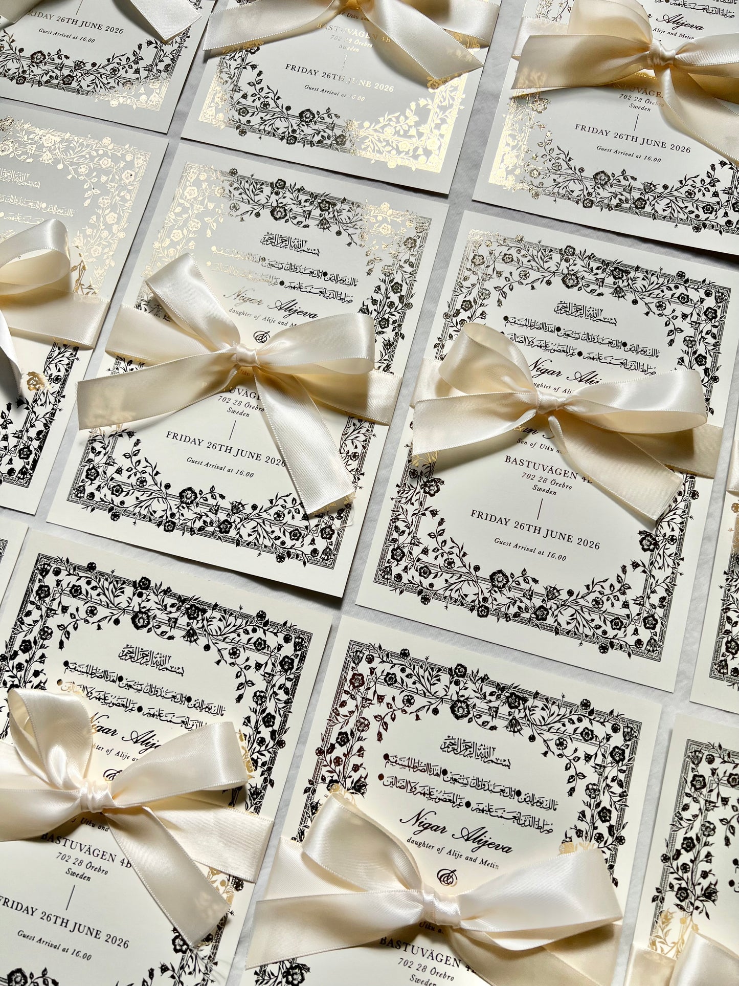 Wedding Invitation - Farah (Foiled)