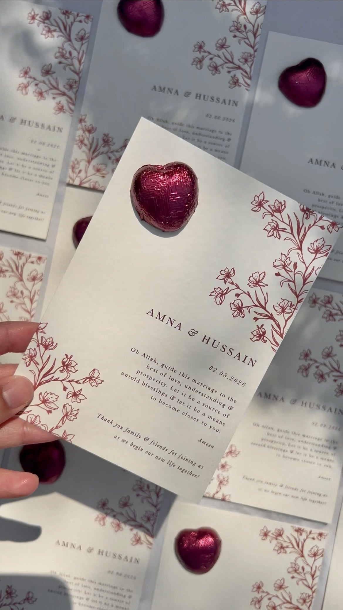 Wedding Favour - Maya (Burgundy)