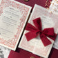 Wedding Invitation - Farah (Burgundy)