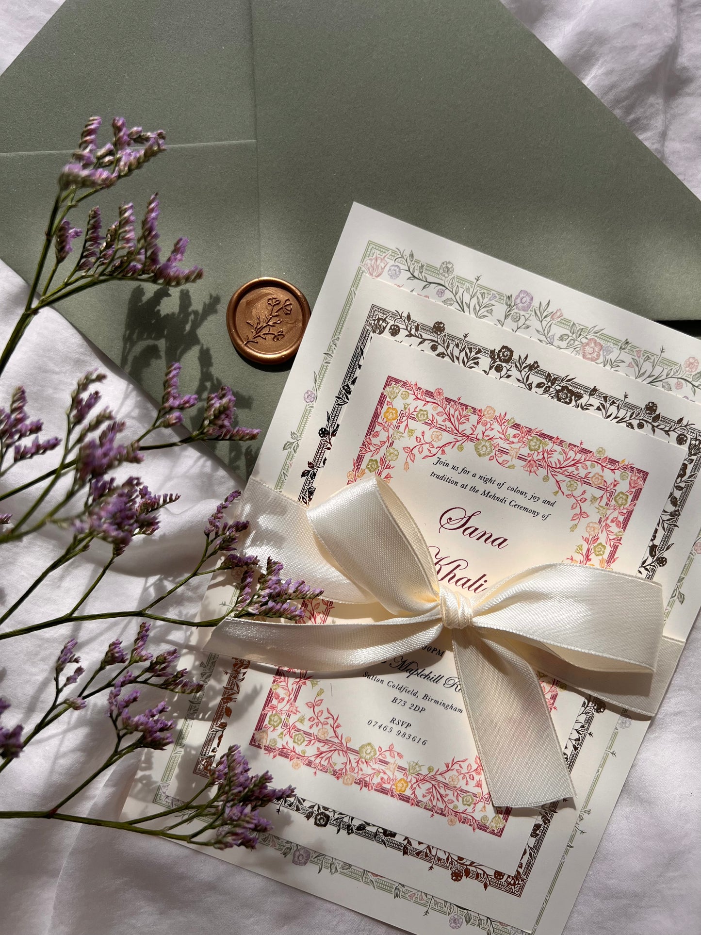 Invitation Insert (5 x 7") - Farah (Foiled)
