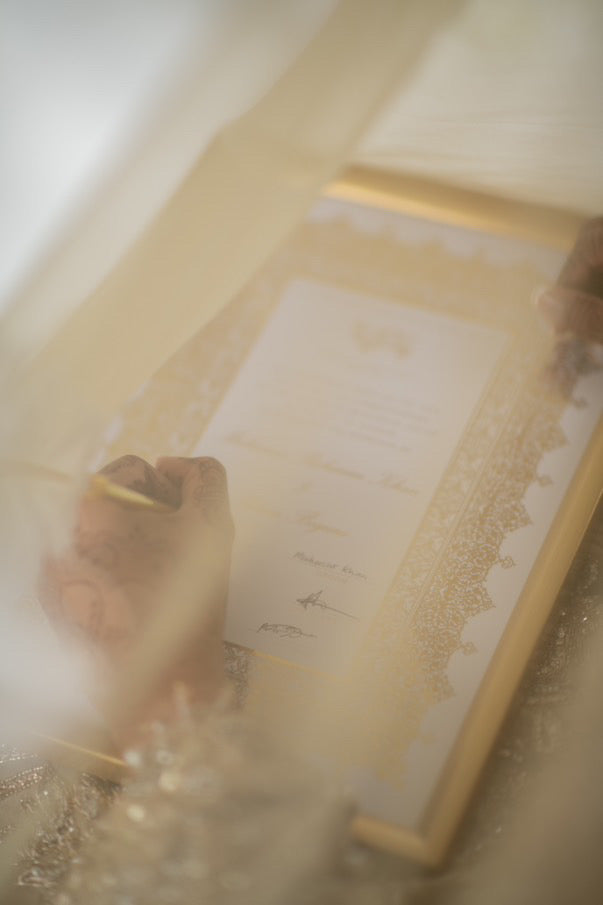 Personalised Luxury Nikkah Certificate - Afreen (Foiled)