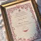 Personalised Luxury Nikkah Certificate - Mahek Maroon