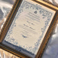 Personalised Luxury Nikkah Certificate - Mahek Blue
