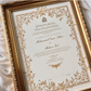 Personalised Luxury Nikkah Certificate - Mahek Gold