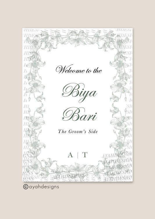 Biya Bari Welcome Sign - Hanifa