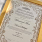 Personalised Luxury Nikkah Certificate - Farah (Bronze)