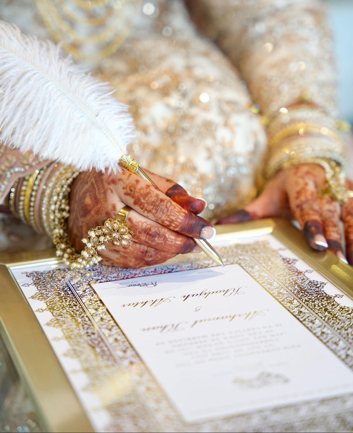 Personalised Luxury Nikkah Certificate - Afreen (Foiled)
