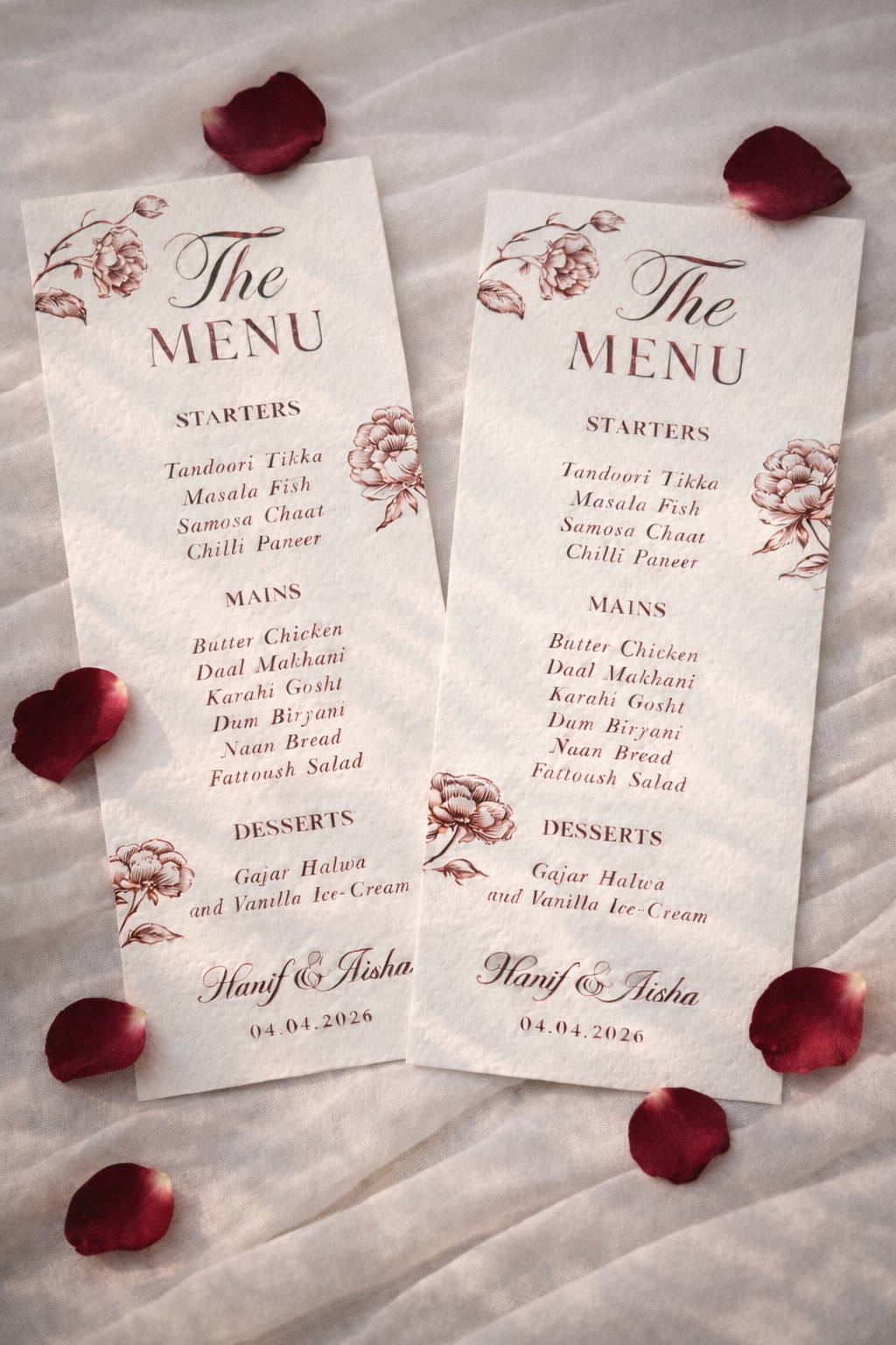 Wedding Menu - Ria