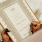 Personalised Luxury Nikkah Certificate - Afreen Gold
