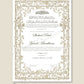 Personalised Luxury Nikkah Certificate - Farah (Bronze)
