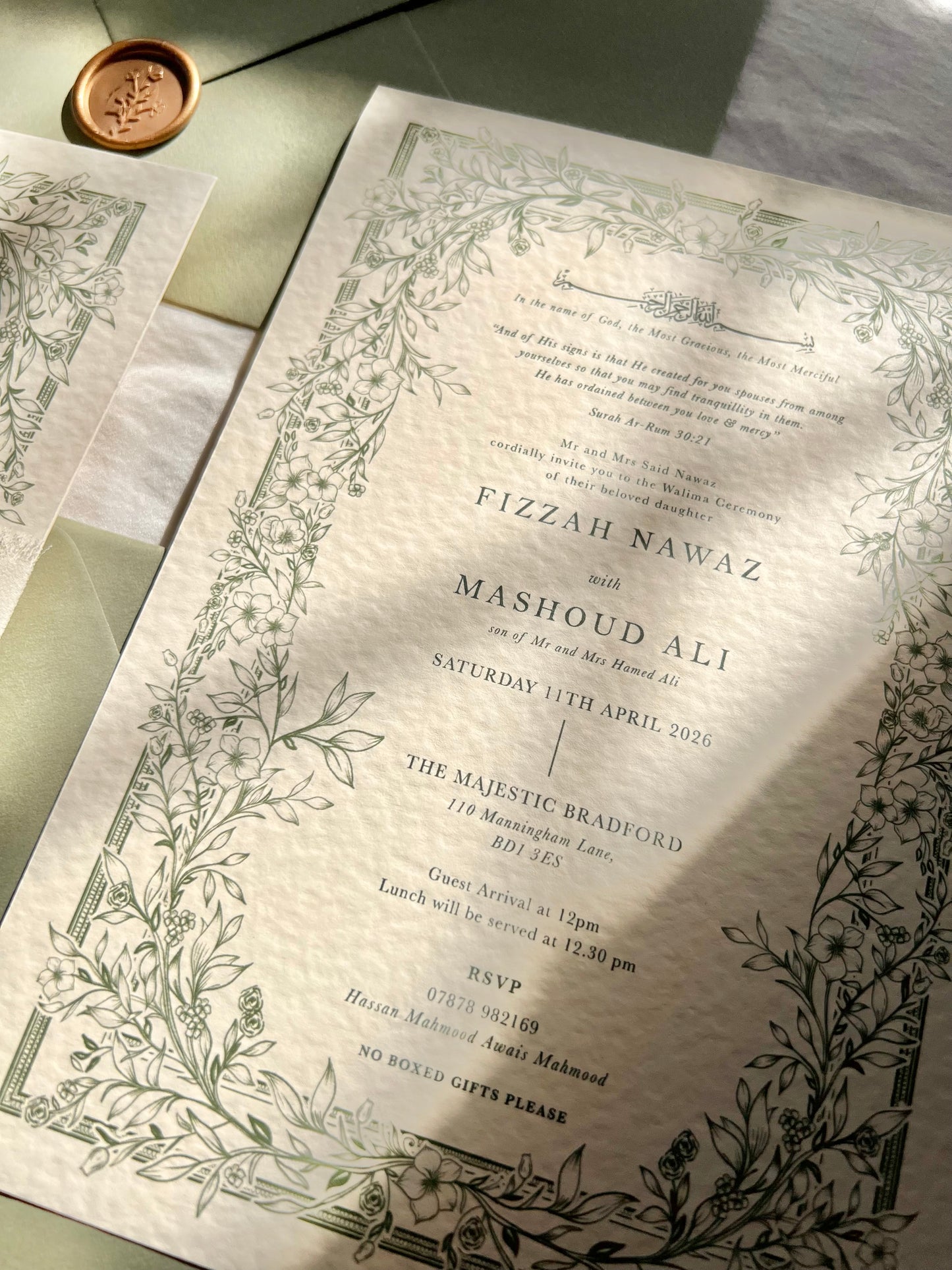 Wedding Invitation - Yasmeen