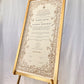 Personalised Luxury Large Nikkah Certificate - Farah (Gold)