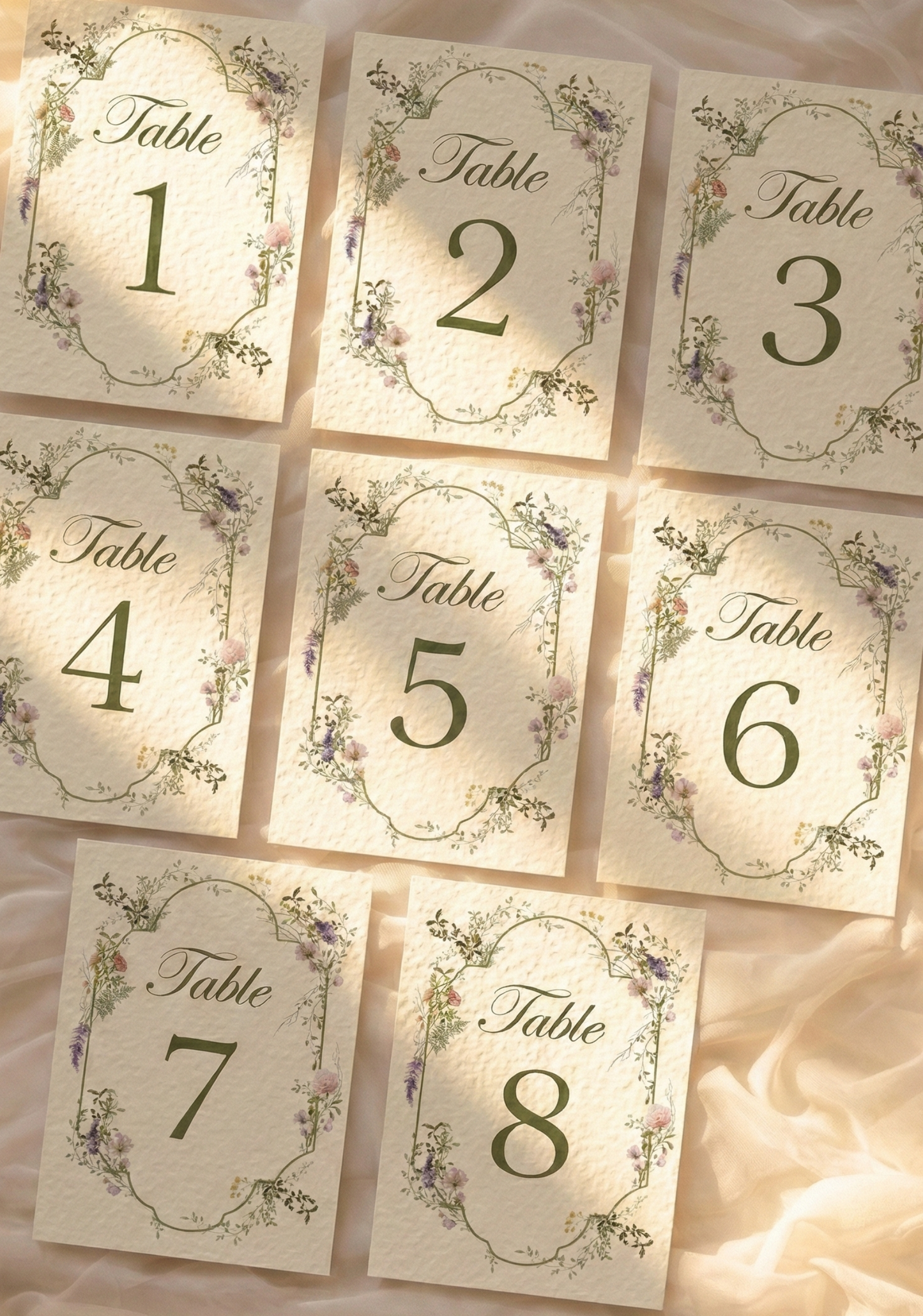 Table Numbers - Sarah