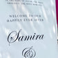 Fabric Wedding Welcome Sign - Dana