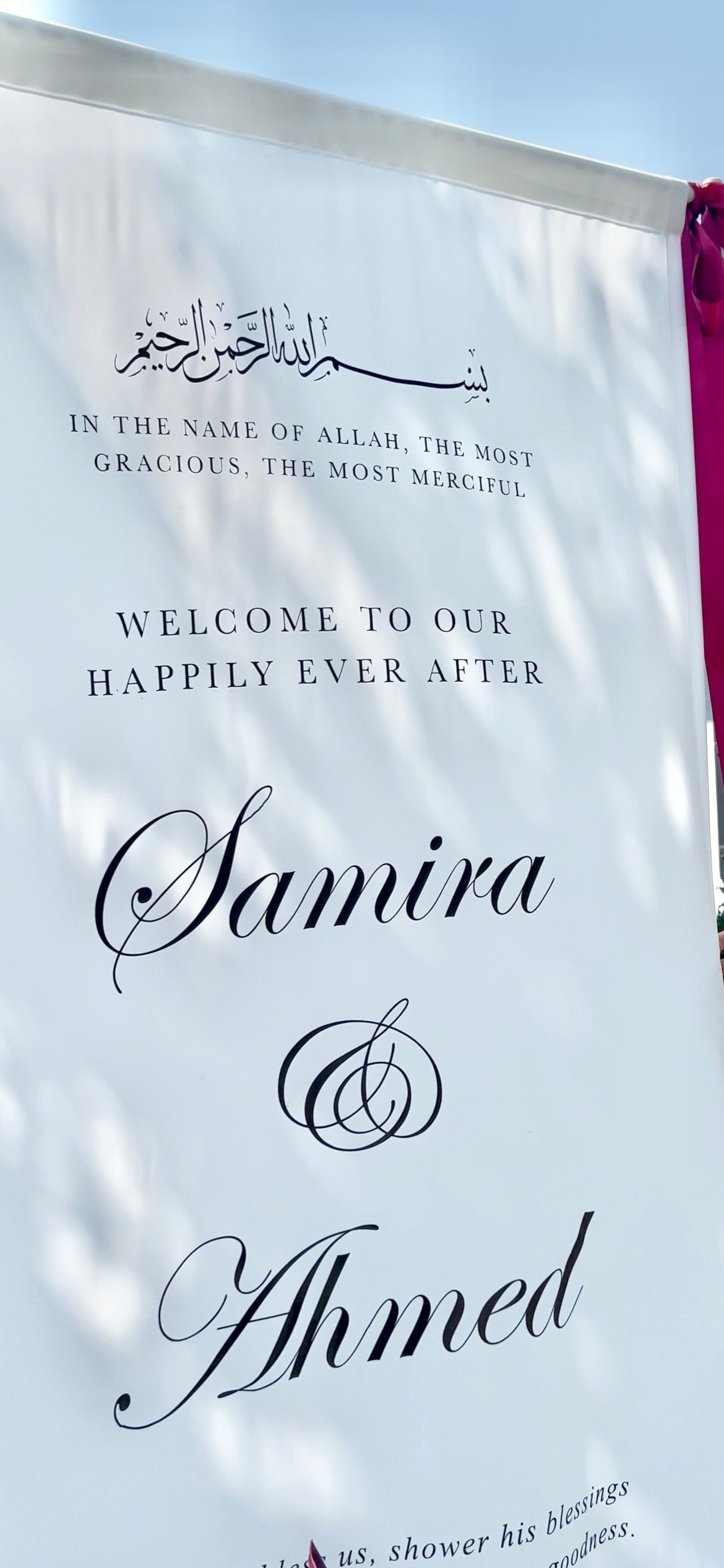 Fabric Wedding Welcome Sign - Dana