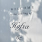 Fabric Wedding Welcome Sign - Ayla
