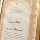 Personalised Luxury Large Nikkah Certificate - Mira (Gold)