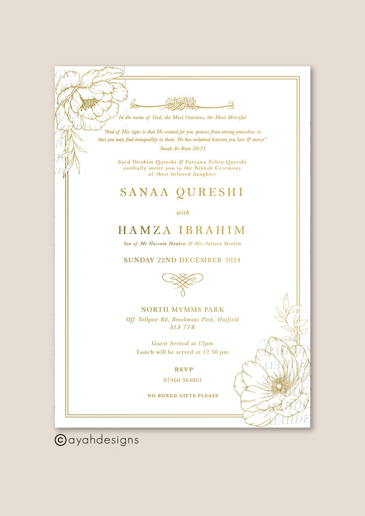 wedding invitation, wedding cards, wedding stationary, save the date cards, marriage invitation design, wedding stationery, Islamic wedding invitation, Walima invitation designs, gold invitation, rose gold invite, customise wedding invite