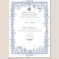 Personalised Luxury Nikkah Certificate - Mahek Blue