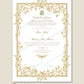 Personalised Luxury Nikkah Certificate - Mahek Gold