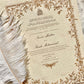 Personalised Luxury Nikkah Certificate - Mahek Gold