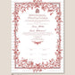 Personalised Luxury Nikkah Certificate - Mahek Maroon