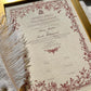 Personalised Luxury Nikkah Certificate - Mahek Maroon