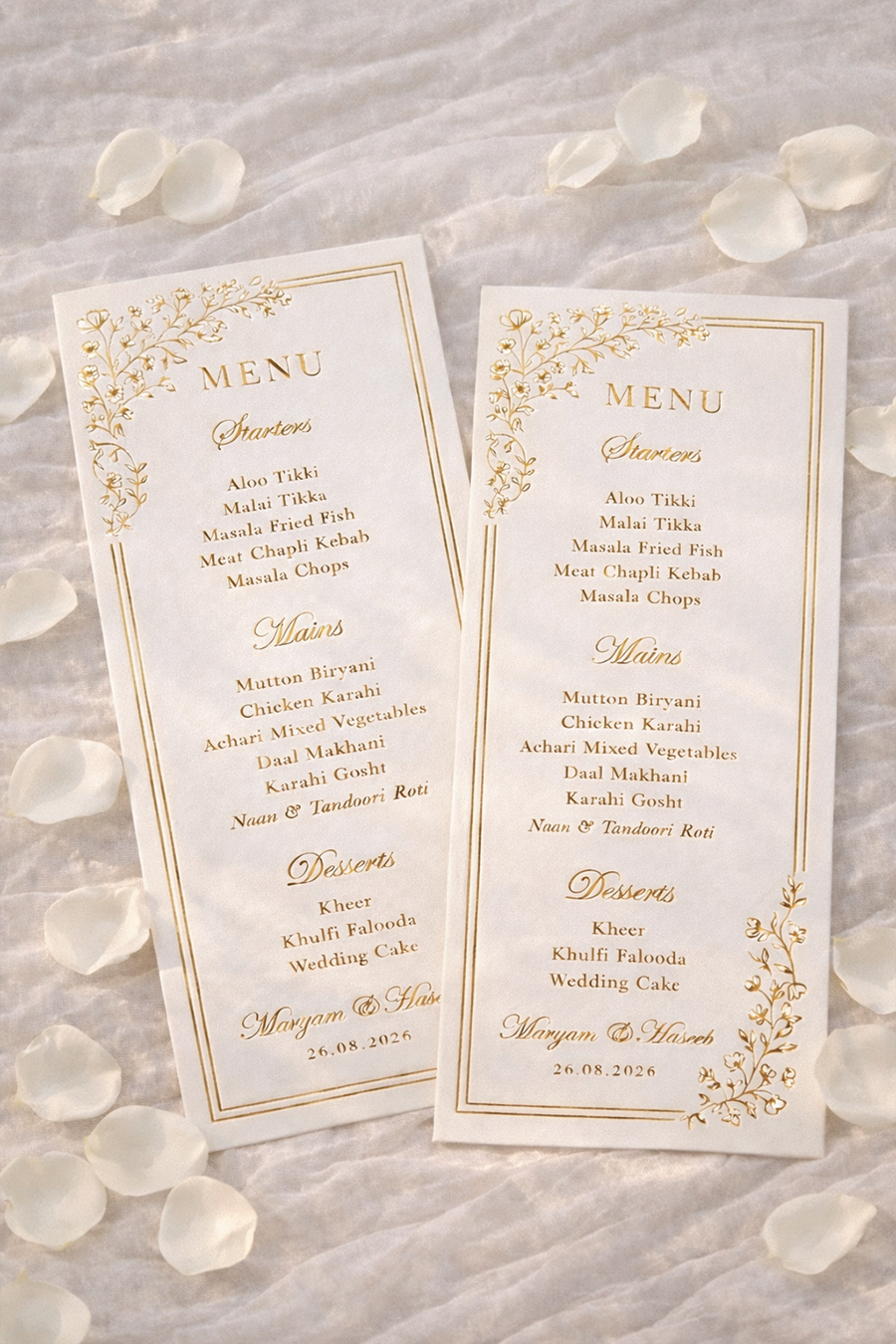 Wedding Menu - Hannah