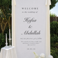 Fabric Wedding Welcome Sign - Ayla