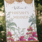 Mehndi Welcome Sign - Hiba