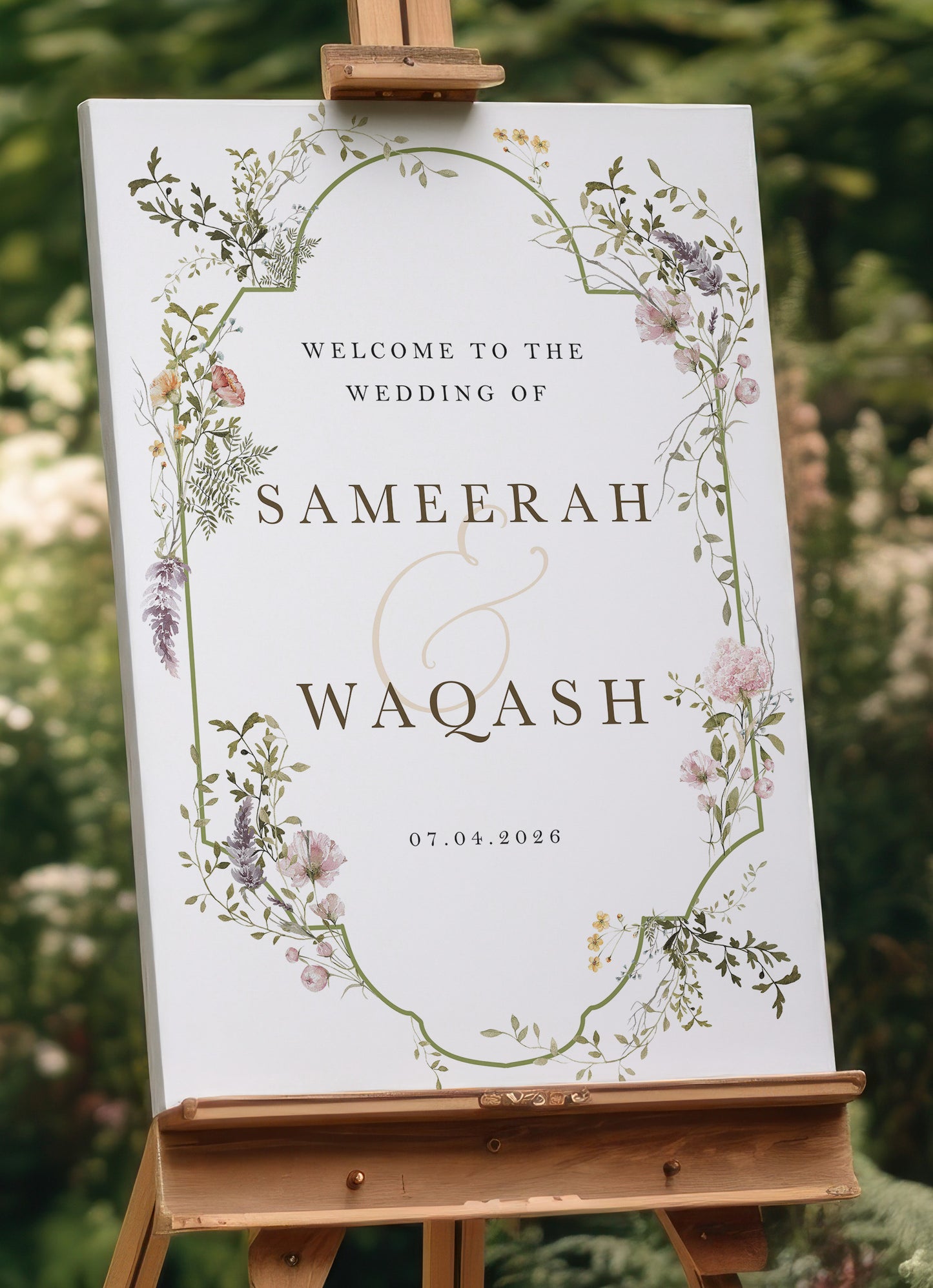 Wedding Welcome Sign - Sarah