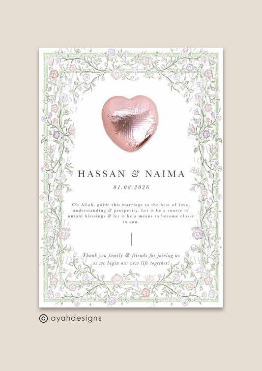 Wedding Favour - Farah (Pastel)