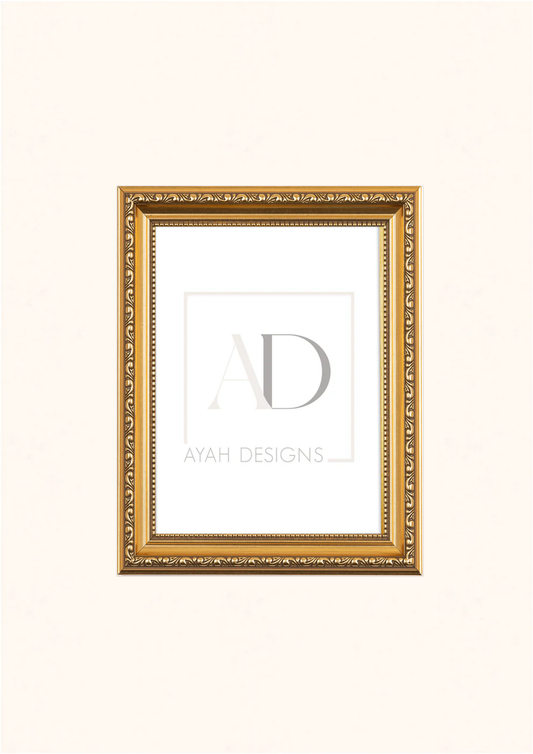 Premium Quality Ornate Frame - Gold A4