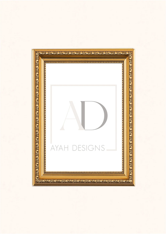 Premium Quality Ornate Frame - Gold A3