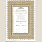 Personalised Luxury Nikkah Certificate - Juman