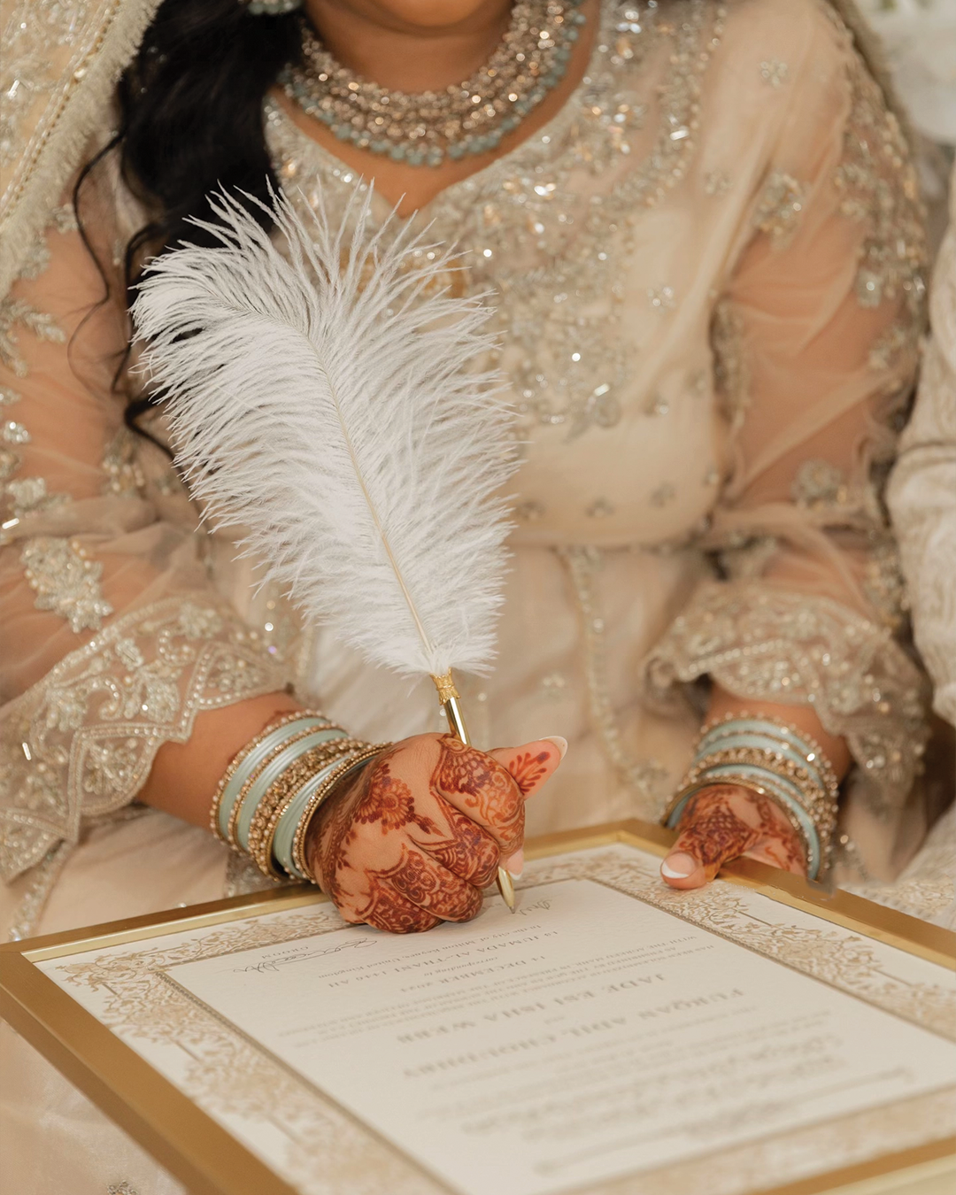 Personalised Luxury Nikkah Certificate - Sultan (Gold)