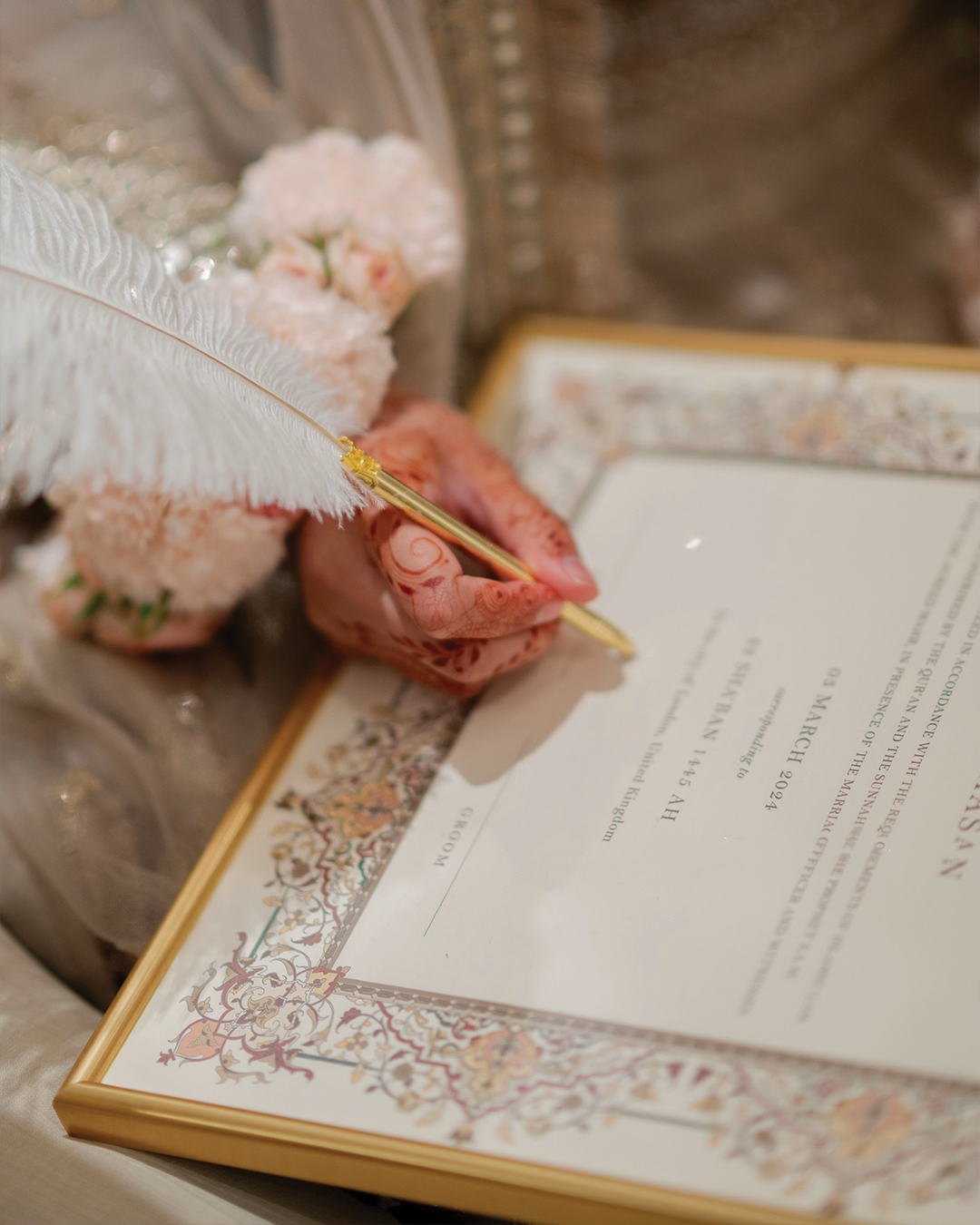 Personalised Luxury Nikkah Certificate - Sultan