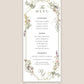 Wedding Menu - Sarah