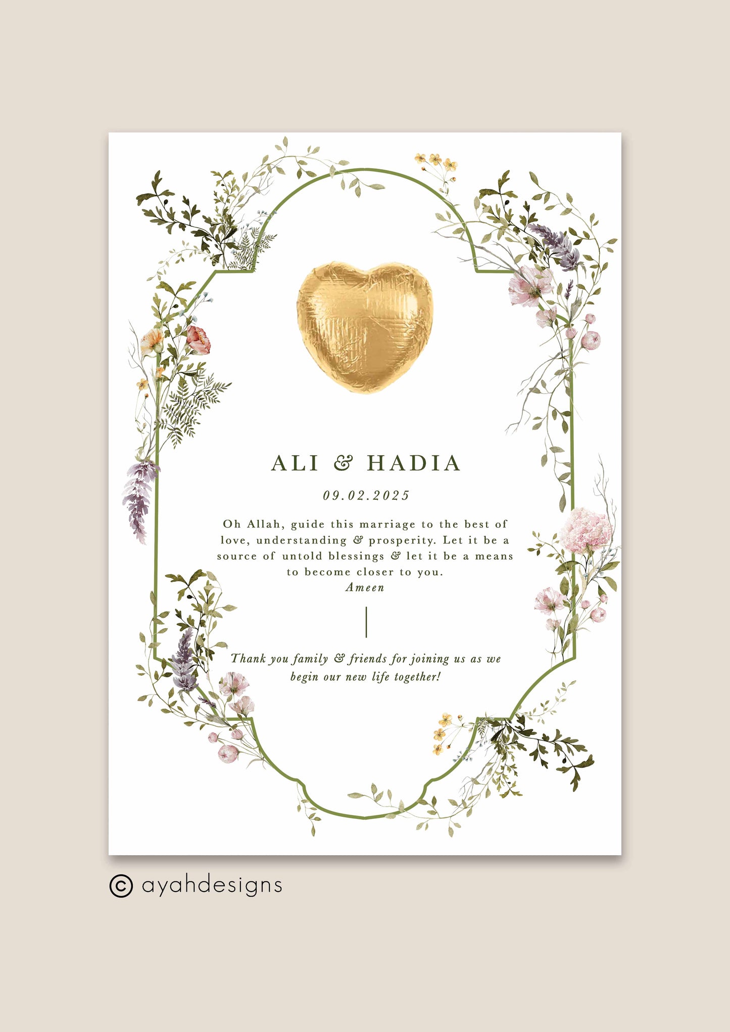 Wedding Favour - Sarah