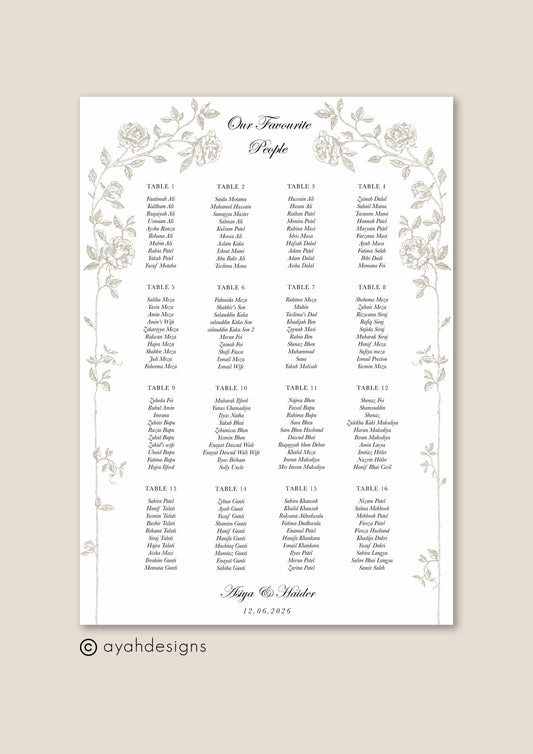 Seating Chart - Lina