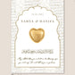 Nikkah favor, Turkish wedding favor, Asian wedding favour, Indian wedding favour, arab wedding gift, Arabic wedding favor, Muslim wedding gift, nikkah gift, luxury chocolate gifts, elegant wedding favour, nikkah nama, kateb kitab favour, Islamic wedding favours , Muslim wedding favours , Gold Foiled Chocolate Hearts Token Favours on Premium Textured Card, 25x Personalised chocolate wedding Favours, Walima Favours, Mendhi Favours, Eid Favours, Umrah, Nikkah Favours