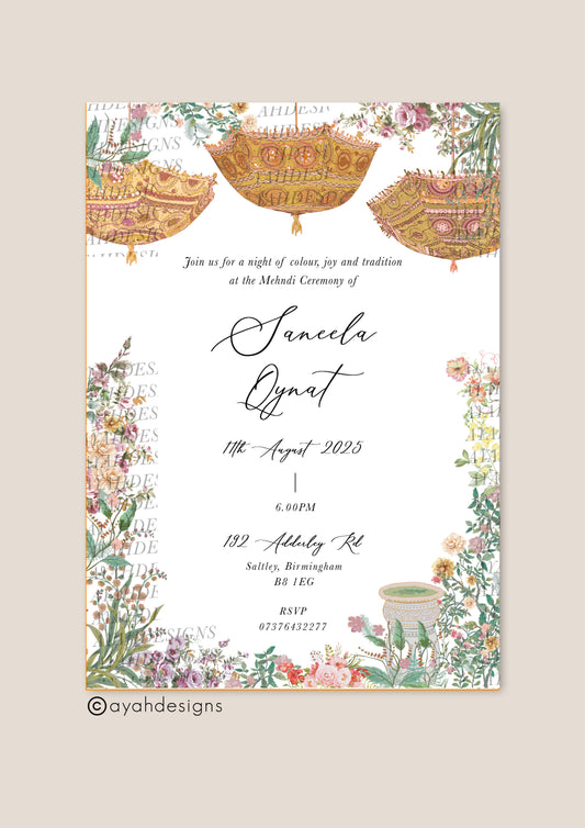 Mehndi Invitation - Ayman