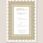 Nikkah Welcome Sign - Afreen (Gold)