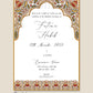 Mehndi Invitation - Safa (Maroon)