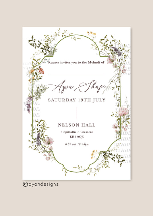 Mehndi Invitation - Sarah