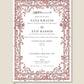 Wedding Invitation - Farah (Burgundy)