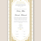 Personalised Luxury Large Nikkah Certificate - Mira (Gold)