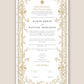 Personalised Luxury Large Nikkah Certificate - Farah (Gold)
